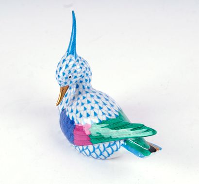 HEREND 
Lot de sept (7) figurines en porcelaine...