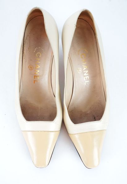CHANEL
Three (3) pairs of Chanel heeled shoes...
