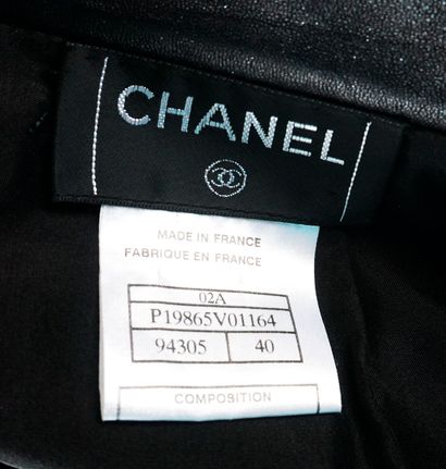 CHANEL
Jupe Chanel en cuir noir d'agneau,...