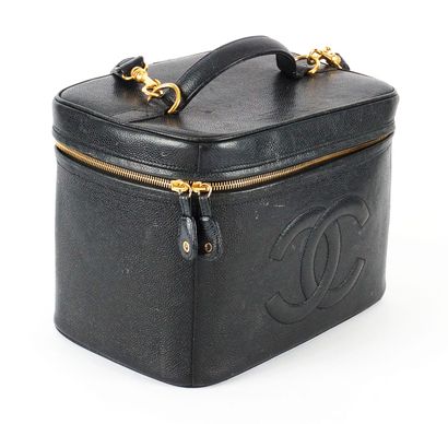 CHANEL
Chanel cosmetic toiletry bag in caviar...