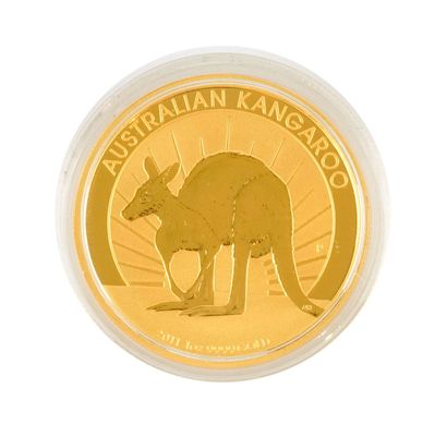 1 OZ, AUSTRALIAN KANGAROO 2011
100 dollars,...