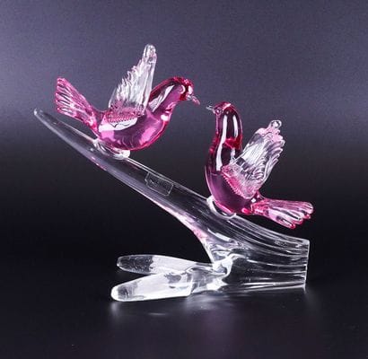 MURANO
Deux oiseaux sur une branche en verre...