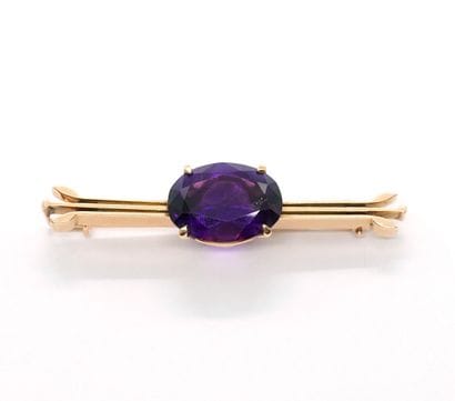 OR 14K AMÉTHYSTE / 14K GOLD, AMETHYST
Broche...