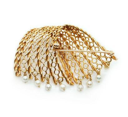 OR 14K, PERLES / 14K GOLD, PEARLS
Broche...