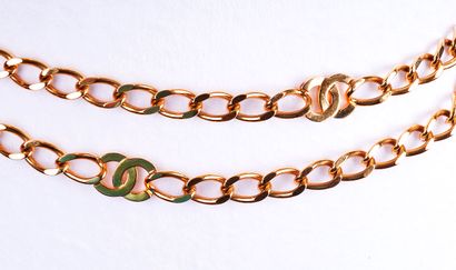 CHANEL
Chanel gold tone chain belt with CC...