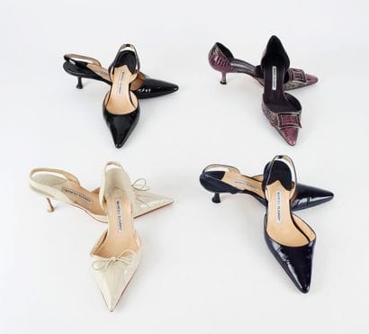 MANOLO BLAHNIK
Quatre (4) paires de chaussures...