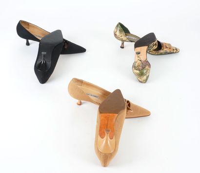 MANOLO BLAHNIK
Three (3) pairs of Manolo...