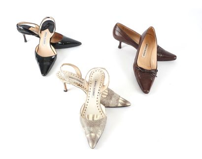 MANOLO BLAHNIK
Three (3) pairs of Manolo...