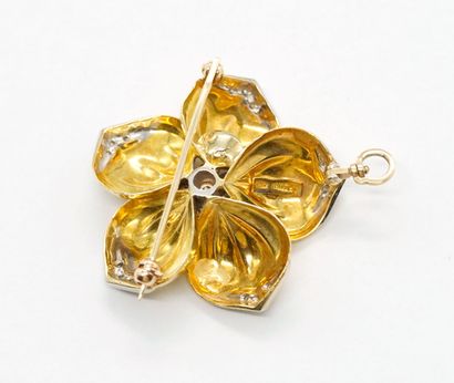 OR 14K, DIAMANTS / 14K GOLD, DIAMONDS
Broche-pendentif...