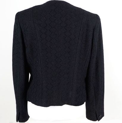 CHANEL
Veste Chanel, jacquard bleu foncé...