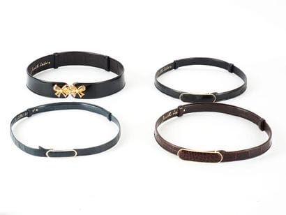 JUDITH LEIBER
Quatre (4) ceintures ajustables...