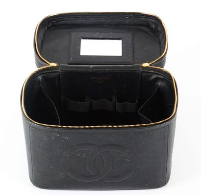 CHANEL
Chanel cosmetic toiletry bag in caviar...