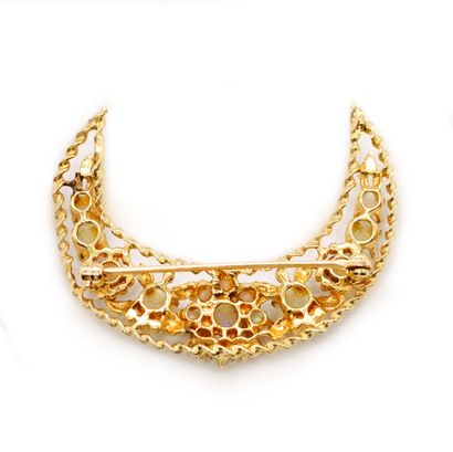 OR 14K, OPALE / 14K GOLD, OPAL
Broche ajourée...