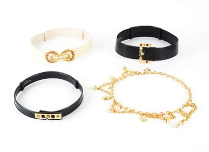 JUDITH LEIBER
Quatre (4) ceintures Judith...