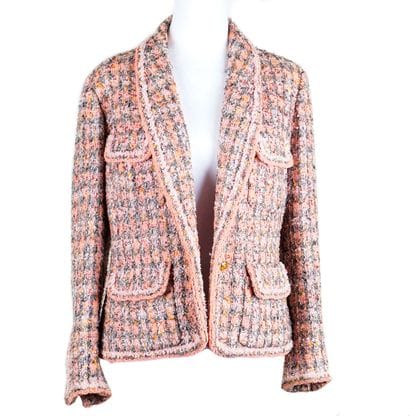 CHANEL
Vest Chanel en jacquard rose et gris,...