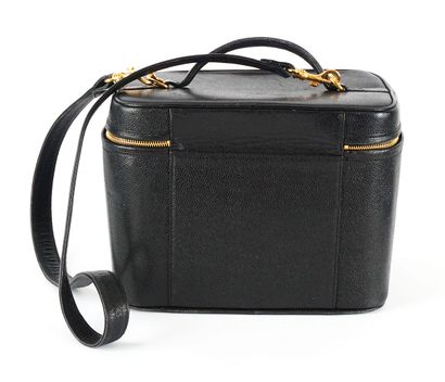 CHANEL
Chanel cosmetic toiletry bag in caviar...