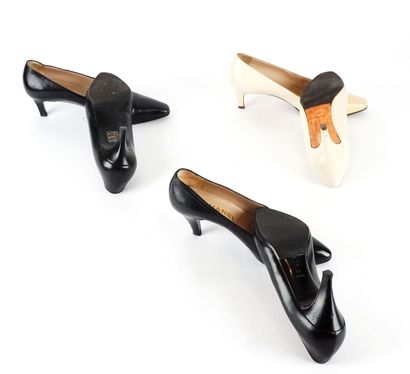 CHANEL
Three (3) pairs of Chanel heeled shoes...