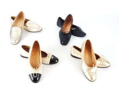 CHANEL
Four (4) pairs of Chanel shoes in...