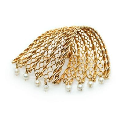 OR 14K, PERLES / 14K GOLD, PEARLS
Broche...