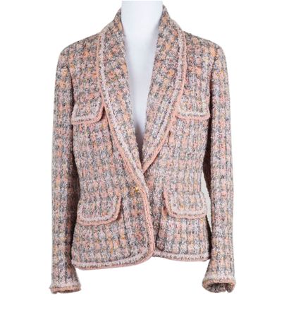 CHANEL
Vest Chanel en jacquard rose et gris,...