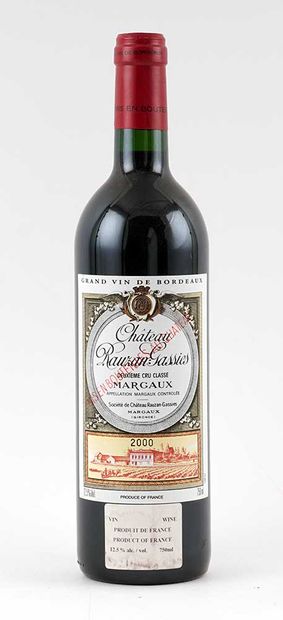 Château Rauzan-Gassies 2000
Margaux Appellation...