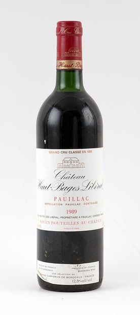 Château Haut-Bages Libéral 1989
Pauillac...