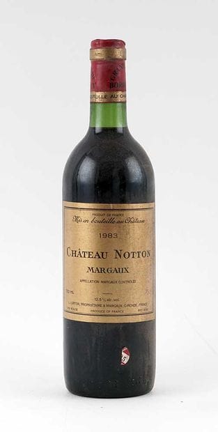 Château Notton 1983
Margaux Appellation Contrôlée
Niveau...