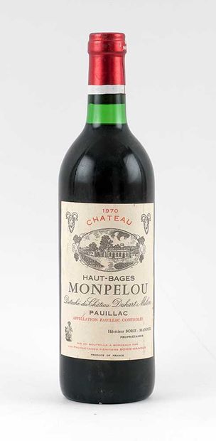 Château Haut-Bages Monpelou 1970
Pauillac...