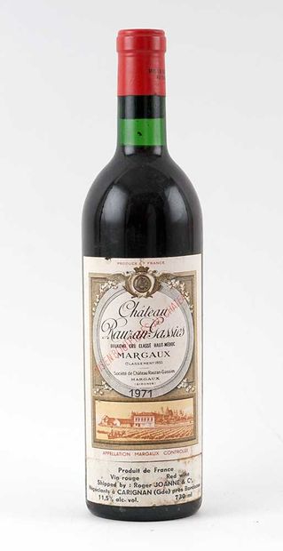 Château Rauzan-Gassies 1971
Margaux Appellation...