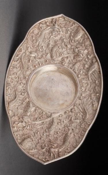 BOUGEOIR EN ARGENT CHINOIS D'EXPORTATION...