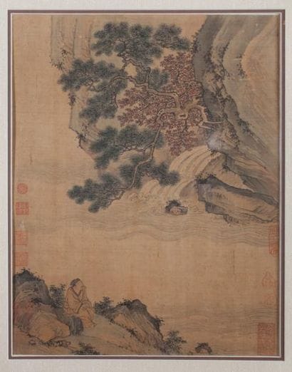ATTRIBUÉ À QIUYING (1500 - 1560)
LETTRÉ SOUS...