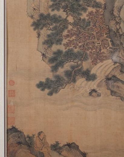 ATTRIBUÉ À QIUYING (1500 - 1560)
LETTRÉ SOUS...