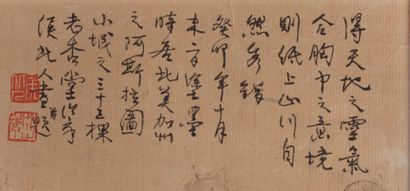 HOU BEI RIN
Montagnes Encre et couleurs sur...
