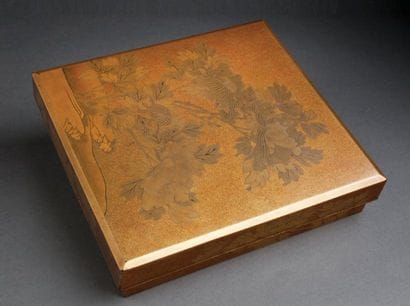 ÉCRITOIRE EN LAQUE NASHIJI, SUZURI BAKO JAPON,...