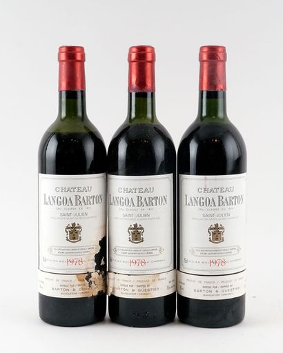Château Langoa Barton 1978 - 3 bouteille...