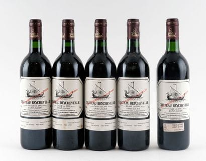 Château Beychevelle 1991 1992 - 5 boutei...