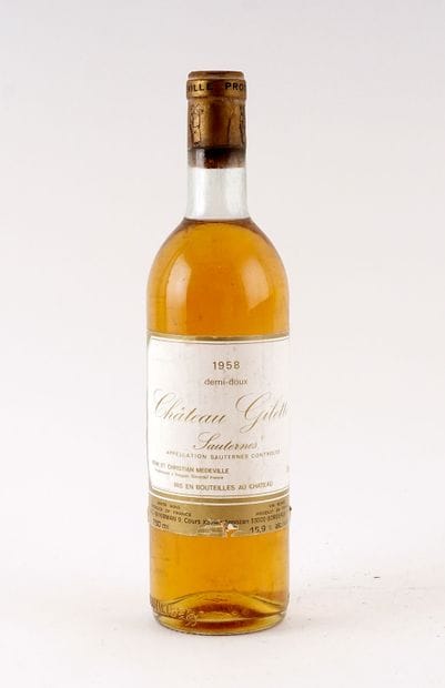 Château Gilette Demi-Doux 1958 - 1 boute...
