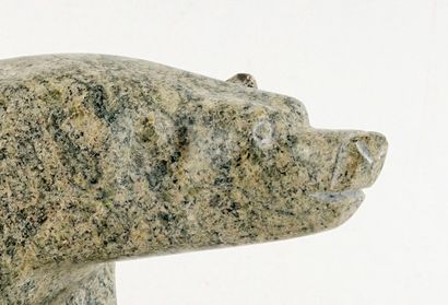 KORGAK, Adla (1928-)
Bear
Soapstone
Signed...