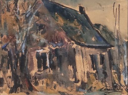 CANTIN, Roger (1930-2018)
Maison canadienne
Aquarelle
Signée...