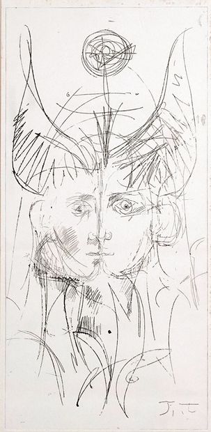 BONET, Jordi (1932-1979)
Portrait aux cornes
Eau-forte
Trace...