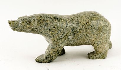 KORGAK, Adla (1928-)
Bear
Soapstone
Signed...