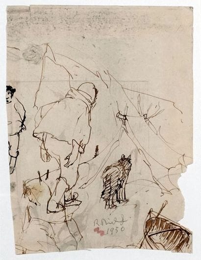 RICHARD, René Jean (1895-1982)
Men and dog...