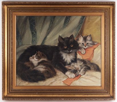VAN DYKHOF, Gerard (1933-)
Chatons se prélassant
Huile...