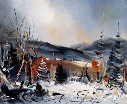 DUFOUR, Marcellin (1946-)
Sans titre - Paysage
Huile...