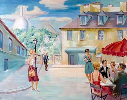 RAMAUT, Louis (1916-1973)
Sans titre - Attablés...