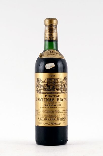 Château Cantenac Brown 1961 - 1 bouteill...
