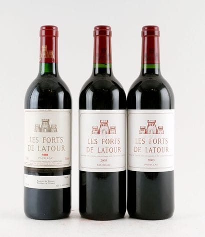 Les Forts de Latour 1989 2003 - 3 boutei...