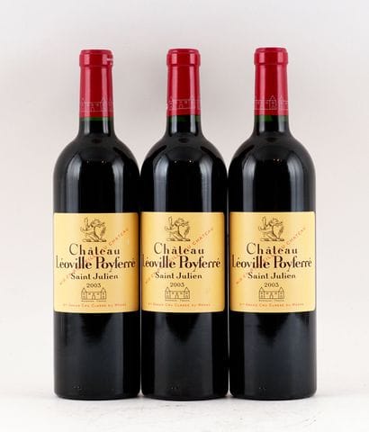 Château Léoville Poyferré 2003 - 3 boute...