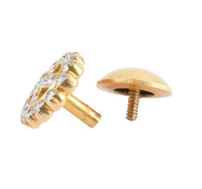 21K GOLD, DIAMONDS
Screw earrings in 21K...