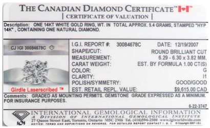 14K GOLD, DIAMONDS
Set of two (2) 14K white...